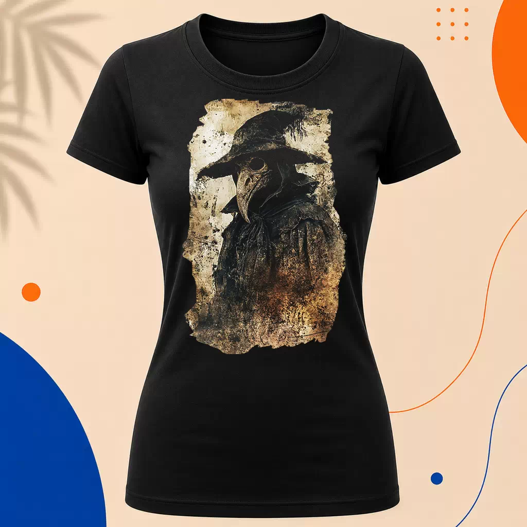Dámské tričko - Ticho před Pohromou – Plague Doctor - Morový Doktor